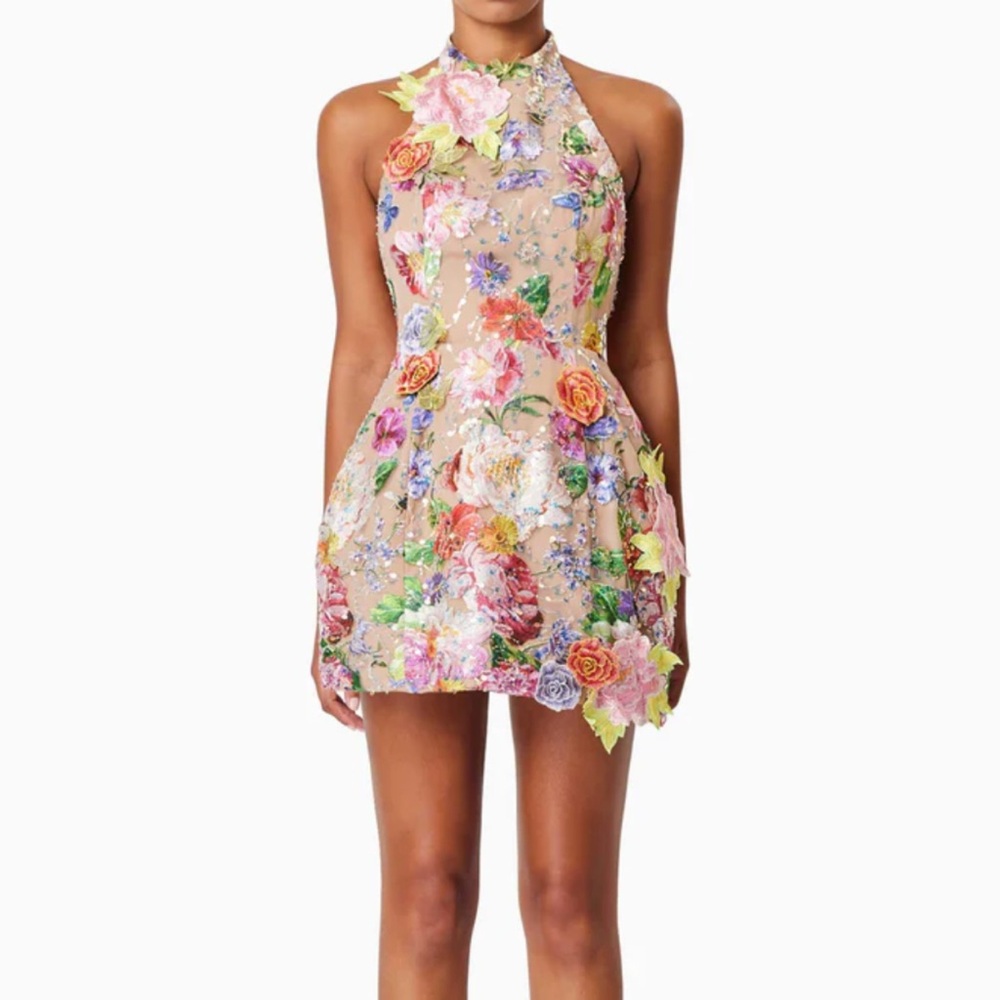 WORN ONCE!!!! OMR x ELLIATT: Meadowhawk Mini Sequin Dress In Pink SIZE XS!
